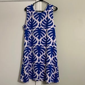 Beautiful white and blue dress